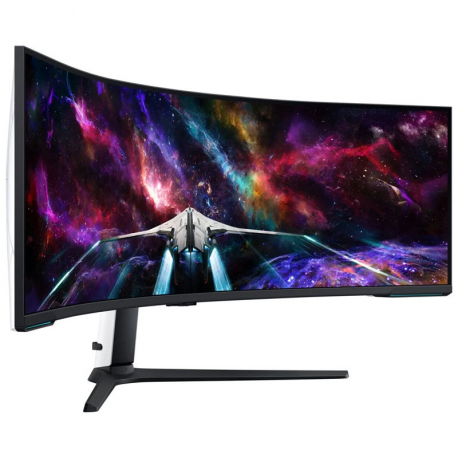 Samsung Odyssey Neo G9 S57CG952NU - G95NC Series - QLED monitor - gaming - curved - 57" - 7680 x 2160 Dual UHD @ 240 Hz - VA - 1000 cd / m² - 1000000:1 - DisplayHDR 1000 - 1 ms - 3xHDMI, DisplayPort - black, white - 0