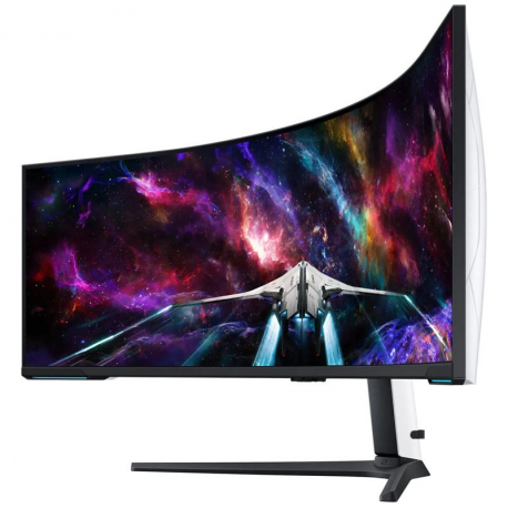 Samsung Odyssey Neo G9 S57CG952NU - G95NC Series - QLED monitor - gaming - curved - 57" - 7680 x 2160 Dual UHD @ 240 Hz - VA - 1000 cd / m² - 1000000:1 - DisplayHDR 1000 - 1 ms - 3xHDMI, DisplayPort - black, white - 3