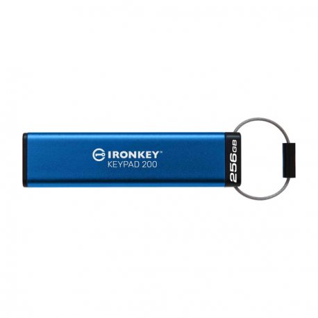 Kingston IronKey Keypad 200 - USB flash drive - encrypted - 256 GB - USB 3.2 Gen 1 - 3