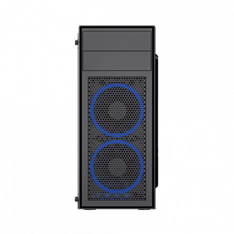 Gembird Fornax M100B - - ATX - windowed side panel (glass) - no power supply (ATX) - black - USB / Audio - 5