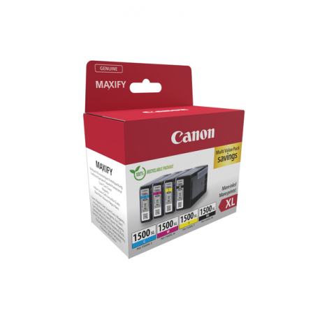 Canon PGI-1500XL BK / C / M / Y Multipack - 4-pack - XL - black, yellow, cyan, magenta - original - ink tank - 1