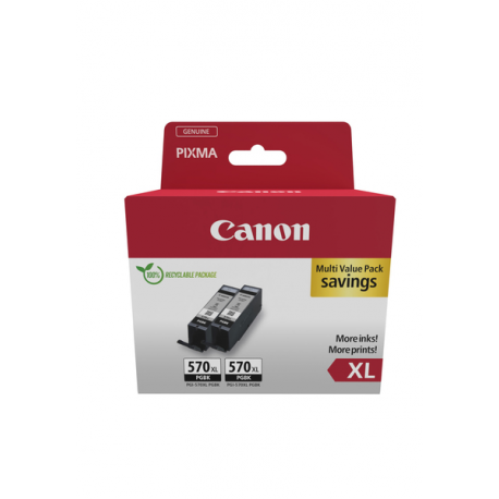 Canon PGI-570PGBK XL Twin Pack - 2-pack - 22 ml - XL - black - original - ink tank - 0