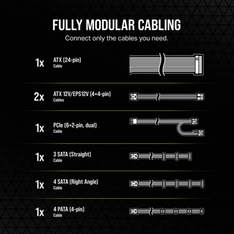 CORSAIR RM Series RM650 PSU 650 Watt 80 PLUS GOLD Certified Fully Modular