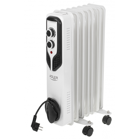 Adler Oil-Filled Radiator AD 7815 1500 W, Number of power levels 3, White