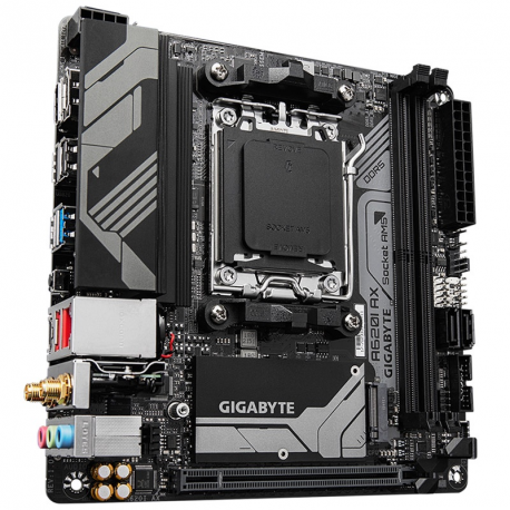Gigabyte A620I AX - 1.0 - motherboard - mini ITX - Socket AM5 - AMD A620 Chipset - USB 3.2 Gen 1, USB 3.2 Gen 2, USB-C 3.2 Gen 1 - 2.5 Gigabit LAN, Bluetooth, Wi-Fi - onboard graphics (CPU required) - HD Audio (8-channel) - 1