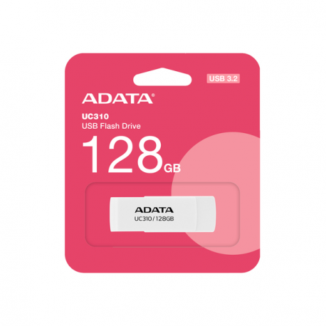 ADATA UC310 - USB flash drive - 128 GB - USB 3.2 Gen 1 - white - 0