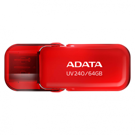 ADATA UV240 - USB flash drive - 64 GB - USB 2.0 - red - 0