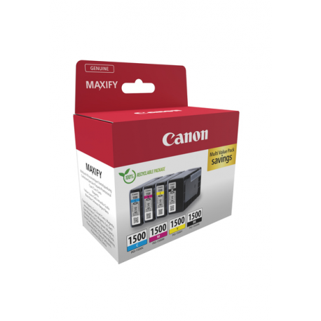Canon PGI-1500 BK / C / M / Y Multipack - 4-pack - black, yellow, cyan, magenta - original - ink tank - 1