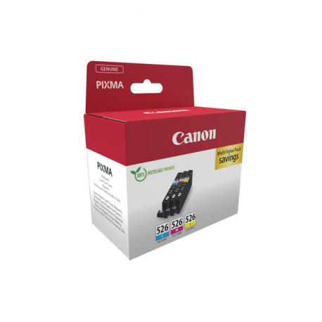 Canon CLI-526 C / M / Y Multi pack - 3-pack - 9 ml - yellow, cyan, magenta - original - ink tank - for PIXMA iP4850, iP4950, iX6550, MG5150, MG5250, MG5350, MG6150, MG6250, MX895 - 1