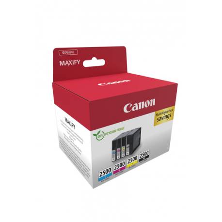 Canon PGI-2500 BK / C / M / Y Multipack - 4-pack - black, yellow, cyan, magenta - original - ink tank - 1