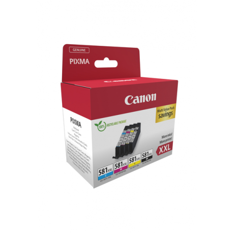 Canon CLI-581XXL C / M / Y / BK Multi Pack - 4-pack - 11.7 ml - XXL size - black, yellow, cyan, magenta - original - box - ink tank - 2