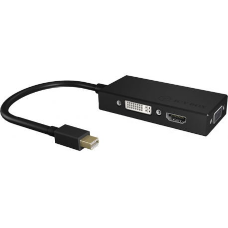 RaidSonic ICY BOX IB-AC1032 - Video converter - DisplayPort - DVI, HDMI, VGA - black - 0