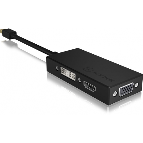 RaidSonic ICY BOX IB-AC1032 - Video converter - DisplayPort - DVI, HDMI, VGA - black - 3
