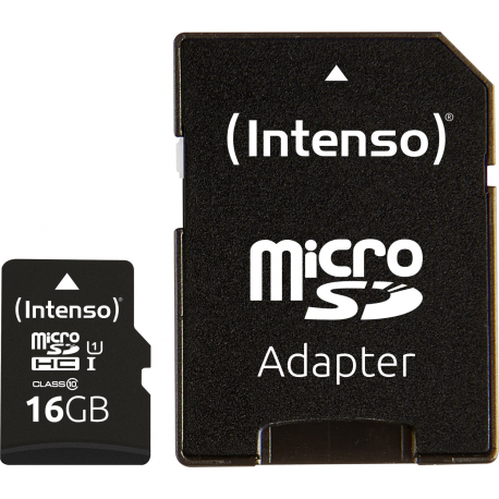 Intenso Performance - Flash memory card (microSDHC to SD adapter included) - 16 GB - UHS-I U1  /  Class10 - microSDHC UHS-I - 0