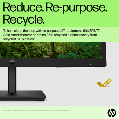 HP P22v G5 - P-Series - LED monitor - 21.45" - 1920 x 1080 Full HD (1080p) @ 75 Hz - VA - 200 cd / m² - 3000:1 - 5 ms - HDMI, VGA - black - 6