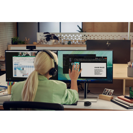 HP E24t G5 - E-Series - LED monitor - 23.8" - touchscreen - 1920 x 1080 Full HD (1080p) @ 75 Hz - IPS - 300 cd / m² - 1000:1 - 5 ms - HDMI, DisplayPort, USB-C - black, black and silver (stand) - 16