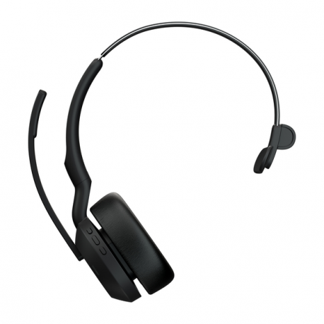 Jabra Evolve2 55 UC Mono - Headset - on-ear - Bluetooth - wireless - active noise cancelling - USB-C via Bluetooth adapter - black - Zoom Certified, Cisco Webex Certified, Tencent Meeting Certified, Alcatel-Lucent Certified, Avaya Certified, Unify Certified, MFi Certified, Google Meet Certified, Amazon Chime Certified - 1