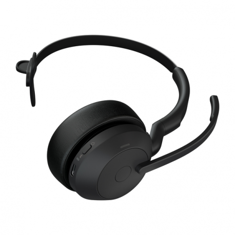 Jabra Evolve2 55 UC Mono - Headset - on-ear - Bluetooth - wireless - active noise cancelling - USB-C via Bluetooth adapter - black - Zoom Certified, Cisco Webex Certified, Tencent Meeting Certified, Alcatel-Lucent Certified, Avaya Certified, Unify Certified, MFi Certified, Google Meet Certified, Amazon Chime Certified - 2