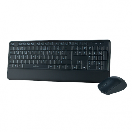 LogiLink - Keyboard and mouse set - wireless - 2.4 GHz - QWERTZ - German - 0