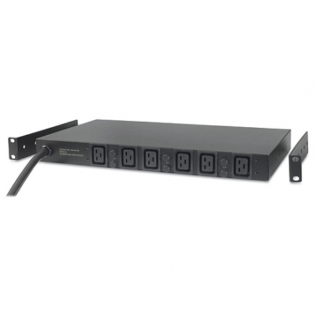 APC Basic Rack PDU - Power distribution strip (rack-mountable) - AC 208 V - 3-phase - input: Hubbell CS8365C - output connectors: 6 (IEC 60320 C19) - 1U - 2.4 m cord - for P / N: SMTL1000RMI2UC, SMX1000C, SMX1500RM2UC, SMX1500RM2UCNC, SMX750C, SMX750CNC - 3