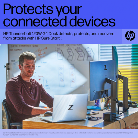 HP Thunderbolt Dock G4 - Docking station - HDMI, 2 x DP, Thunderbolt, USB-C - GigE, 2.5 GigE - 120 Watt - United Kingdom - 1