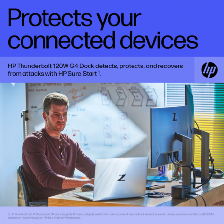 HP Thunderbolt Dock G4 - Docking station - HDMI, 2 x DP, Thunderbolt, USB-C - GigE, 2.5 GigE - 120 Watt - United Kingdom - 2