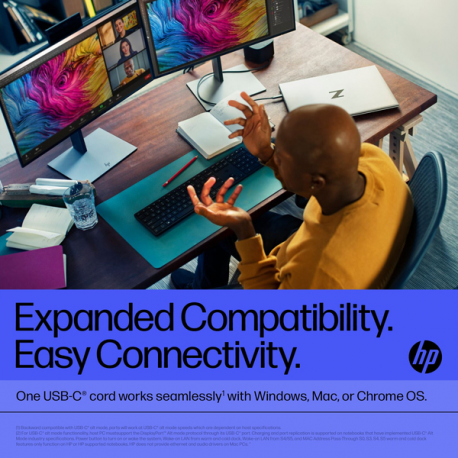 HP Thunderbolt Dock G4 - Docking station - HDMI, 2 x DP, Thunderbolt, USB-C - GigE, 2.5 GigE - 120 Watt - United Kingdom - 6