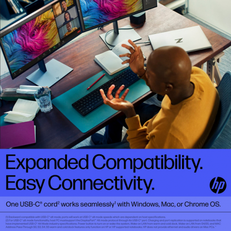 HP Thunderbolt Dock G4 - Docking station - HDMI, 2 x DP, Thunderbolt, USB-C - GigE, 2.5 GigE - 120 Watt - United Kingdom - 8