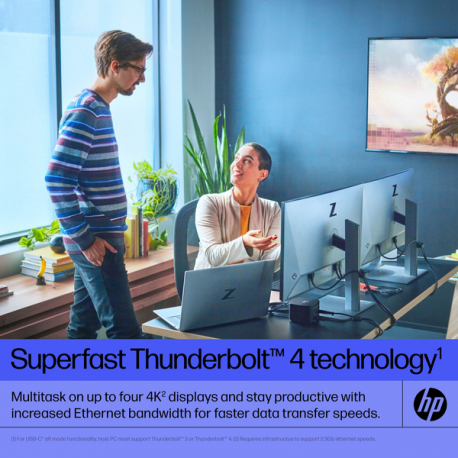 HP Thunderbolt Dock G4 - Docking station - HDMI, 2 x DP, Thunderbolt, USB-C - GigE, 2.5 GigE - 120 Watt - United Kingdom - 12