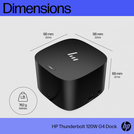 HP Thunderbolt Dock G4 - Docking station - HDMI, 2 x DP, Thunderbolt, USB-C - GigE, 2.5 GigE - 120 Watt - United Kingdom - 13