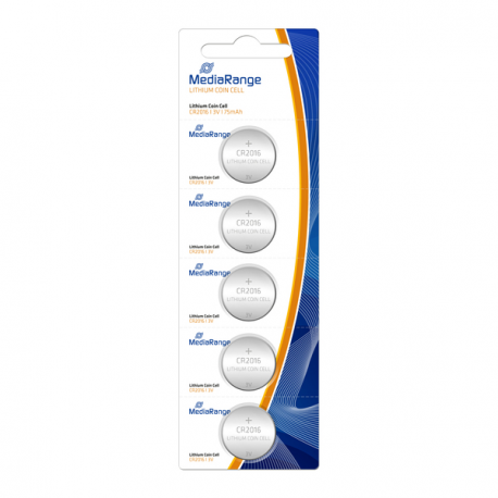 MediaRange - Battery 5 x CR2016 - Li - 75 mAh - 0