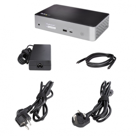 StarTech.com USB-C Dock, 4K 60Hz Quad Monitor DisplayPort & HDMI, Universal USB C Docking Station with 100W Power Delivery Charging, USB Hub w /  1x USB Type-C & 3x USB-A, Ethernet, Audio - Thunderbolt 3 Compatible (DK31C4DPPDUE) - Docking station - USB-C 3.2 Gen 2  /  Thunderbolt 3 - 4 x DP, 4 x HDMI - GigE - 9