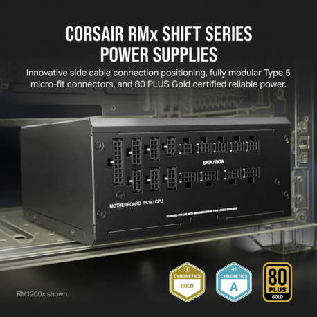 CORSAIR RMx Series RM750x SHIFT - Power supply (internal) - ATX12V 3.0 /  EPS12V 2.92 - 80 PLUS Gold - AC 100-240 V - 750 Watt - Europe - 3