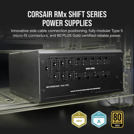 CORSAIR RMx Series RM1200X SHIFT - Power supply (internal) - ATX12V 3.0 /  EPS12V 2.92 - 80 PLUS Gold - AC 100-240 V - 1200 Watt - Europe - 9
