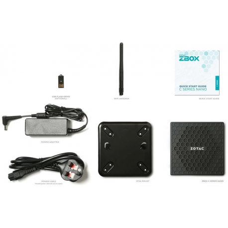 ZOTAC ZBOX CI331 NANO Mini-PC Barebone Intel Core N5100 2xDDR4-2933 SATA III SLOT DUAL GLAN WIFI ac BT DP/HDMI/VGA EU+UK PLUG
