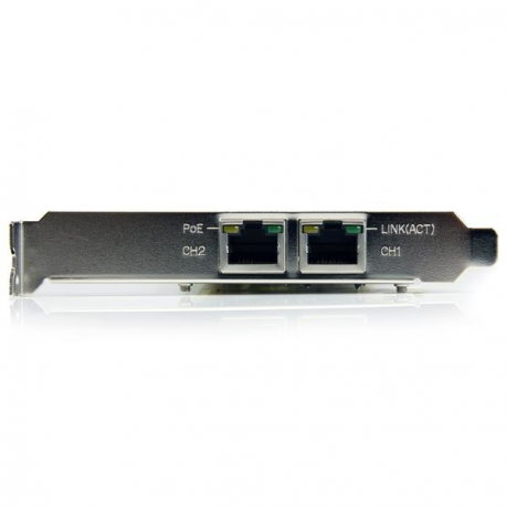 StarTech.com Dual Port PCI Express Gigabit Ethernet Network Card Adapter - 2 Port PCIe NIC 10/100/100 Server Adapter with PoE PSE (ST2000PEXPSE) - Network adapter - PCIe - Gigabit Ethernet x 2 - 3