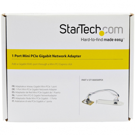StarTech.com Mini PCIe Card - 10/100/1000Mbps RJ45 Port - IEEE 802.3 - Jumbo Frame - Network Card (ST1000SMPEX) - Network adapter - PCIe Mini Card - Gigabit Ethernet - 4