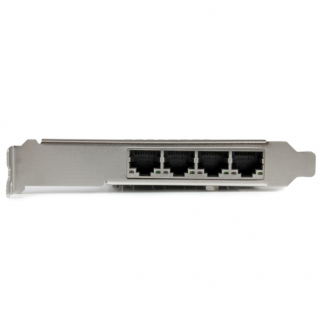 StarTech.com 4 Port PCIe Network Card - RJ45 Port - Intel i350 Chipset - Ethernet Server / Desktop Network Card - Dual Gigabit NIC Card (ST4000SPEXI) - Network adapter - PCIe x4 low profile - GigE - 1000Base-T - black - for P/N: BNDTB10GI, BNDTB210GSFP, BNDTB310GNDP, BNDTB410GSFP, BNDTB4M2E1, BNDTBUSB3142 - 2