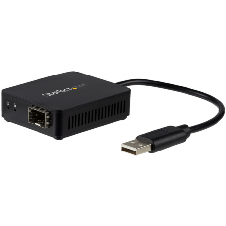 StarTech.com USB to Fiber Optic Converter - Open SFP - 100Mbps - Windows & Linux - USB to Ethernet Adapter - USB Network Adapter (US100A20SFP) - Network adapter - USB 2.0 - SFP (mini-GBIC) x 1 - black - 0