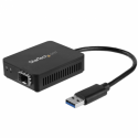 StarTech.com USB 3.0 to Fiber Optic Converter, Compact USB to Open SFP Adapter, USB to Gigabit Network Adapter, USB 3.0 Fiber Adapter Multi Mode(MMF) / Single Mode Fiber (SMF) Compatible - USB Ethernet adapter (US1GA30SFP) - Network adapter - USB 3.0 - 1000Base-LX / 1000Base-SX x 1 - black