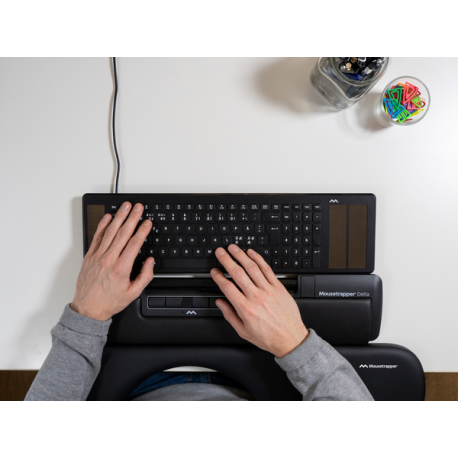 Mousetrapper Delta - Mousetrapper control bar - regular - ergonomic - 6 buttons - wired - USB - black - 3