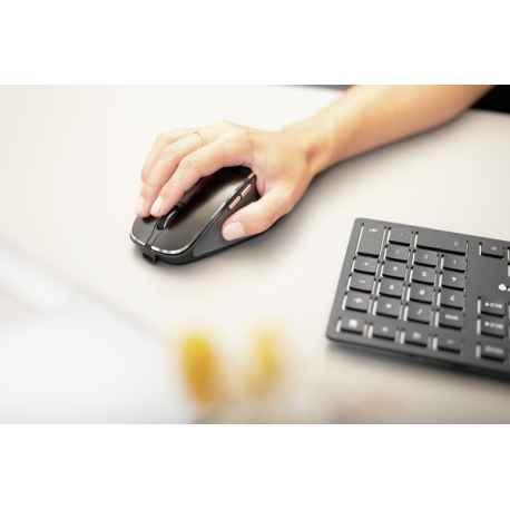 CHERRY DW 9500 SLIM - Keyboard and mouse set - wireless - 2.4 GHz, Bluetooth 4.0 - Pan Nordic - key switch: CHERRY SX - grey, black - 3