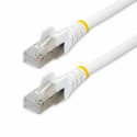 StarTech.com 7.5m CAT6a Ethernet Cable - White - Low Smoke Zero Halogen (LSZH) - 10GbE 500MHz 100W PoE++ Snagless RJ-45 w / Strain Reliefs S / FTP Network Patch Cord - Patch cable - RJ-45 (M) to RJ-45 (M) - 7.5 m - S / FTP - CAT 6a - IEEE 802.3bt - halogen-free, molded, snagless, stranded - white