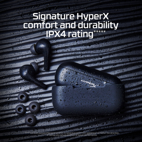 HyperX Cloud MIX Buds - True wireless earphones with mic - in-ear - Bluetooth - black - for Victus by HP Laptop 15, 16; EliteDesk 800 G6; Laptop 17; Pavilion x360 Laptop - 14