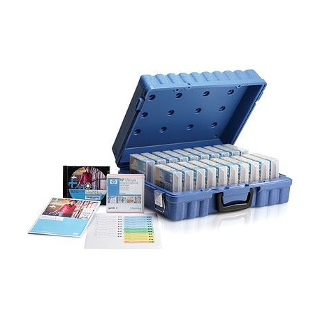 HPE Ultrium Storage Media Kit - 20 x LTO Ultrium 3 - 400 GB  /  800 GB + 1 x cleaning tape - - for 1 / 8 G2 Tape Autoloader; ProLiant DL360p Gen8; StorageWorks SAS Rack-Mount Kit - 0
