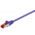 MicroConnect - Network cable - RJ-45 (M) to RJ-45 (M) - 25 cm - 5.6 mm - foiled unshielded twisted pair (F/UTP) - CAT 6 - round, snagless, stranded - purple