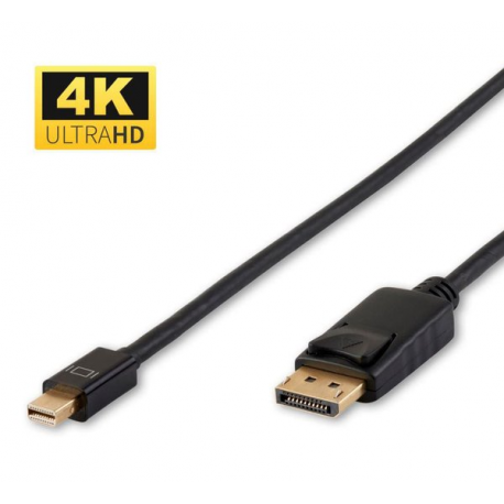 MicroConnect - DisplayPort cable - Mini DisplayPort (M) to DisplayPort (M) - 1 m - 4K support - black - 0