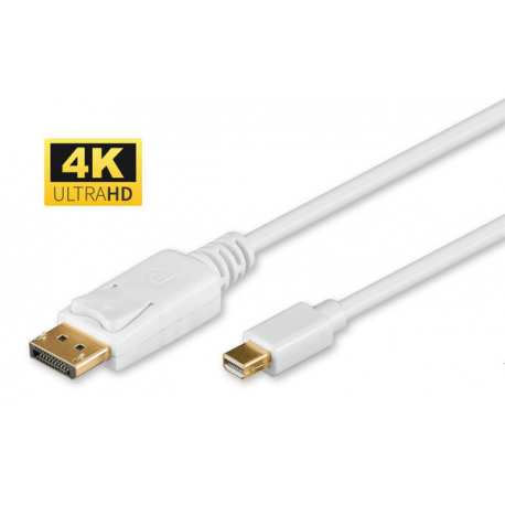 MicroConnect - DisplayPort cable - Mini DisplayPort (M) to DisplayPort (M) - 2 m - white - 0