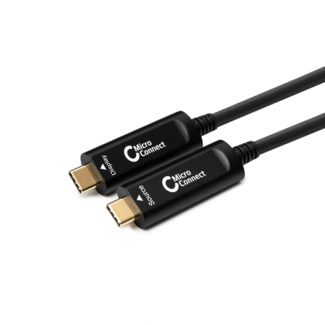MicroConnect Premium - USB cable - USB-C (M) to USB-C (M) - USB 3.2 Gen 1 - 10 m - Active Optical Cable (AOC), 4K60Hz support - black - 0