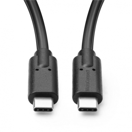 MicroConnect - USB cable - USB-C (M) to USB-C (M) - USB 3.2 Gen 2 - 20 V - 5 A - 1 m - USB Power Delivery (100W), 4K60Hz support - black - 1
